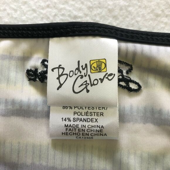 NWT Body Glove Black Multicolor Stripe Tie Side Swim Bikini Bottom 3917434 XL - Picture 3 of 7